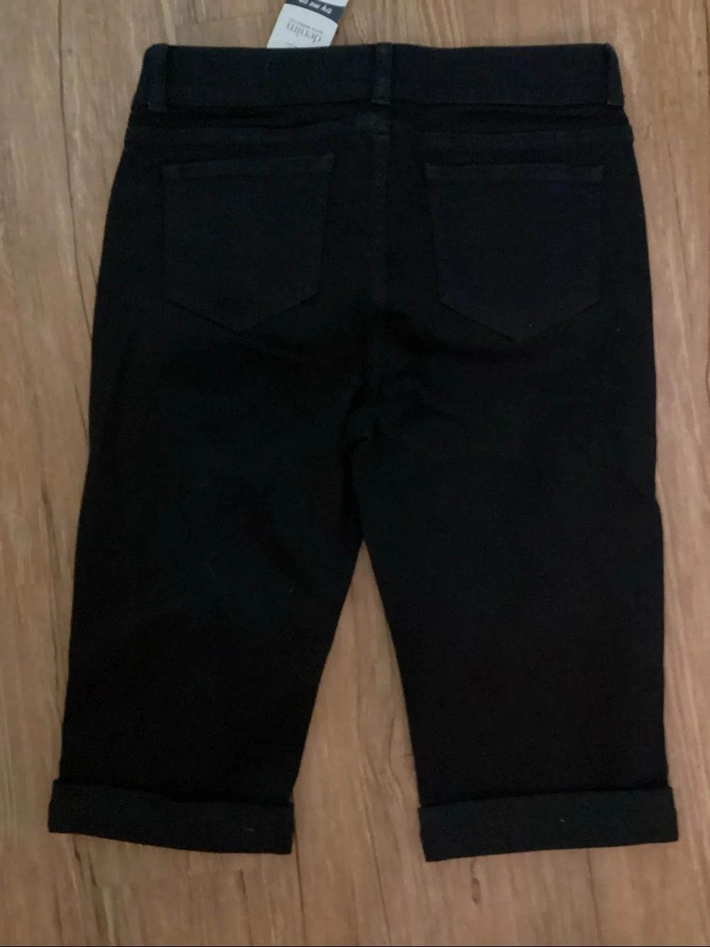 Rafaella - Weekend Denim Skimmer Shorts - Black - Size 6 - new